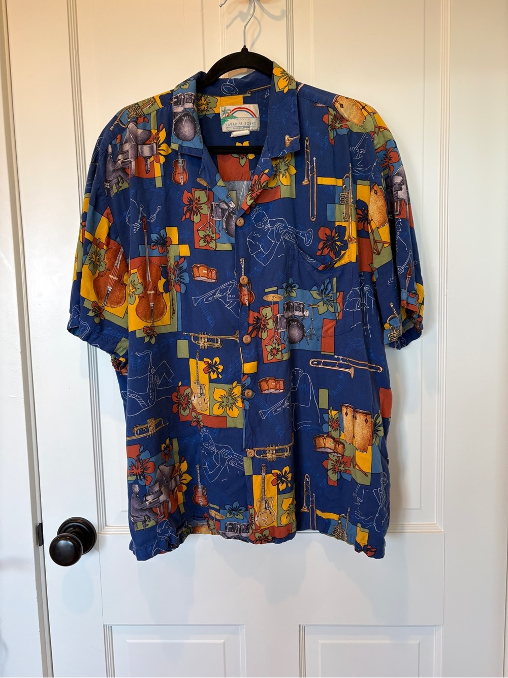 Vintage Paradise Found Jazz Hawaiian Shirt